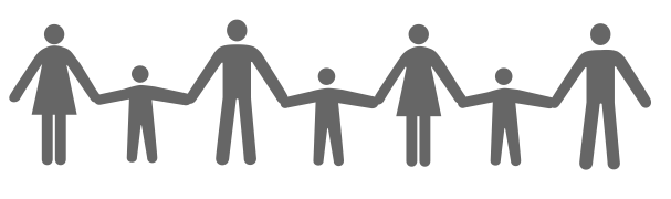Community Icon icon of family holding hands