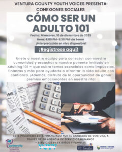 Spanish flyer on Adulting 101 Workshop