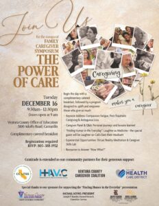 Flyer describing the caregiver symposium